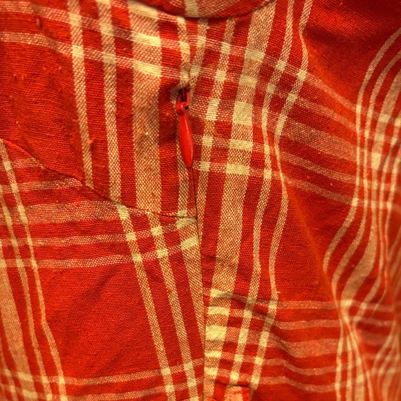 Lindy Bop Red Checkered Midi Dress - Picture 5 of 6